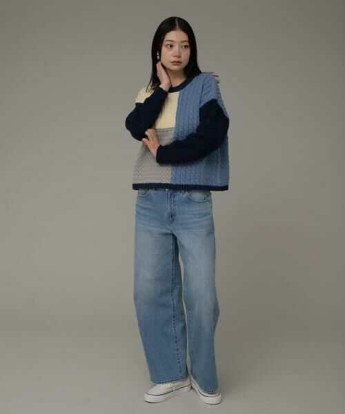 Sonny Label / サニーレーベル ニット・セーター | パッチワーク柄編みニットプルオーバー | 詳細18