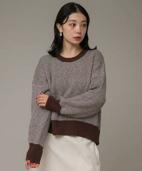 Sonny Label / サニーレーベル ニット・セーター | バーズアイジャガードニットプルオーバー | 詳細2