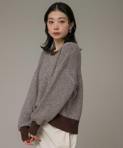 Sonny Label / サニーレーベル ニット・セーター | バーズアイジャガードニットプルオーバー | 詳細3