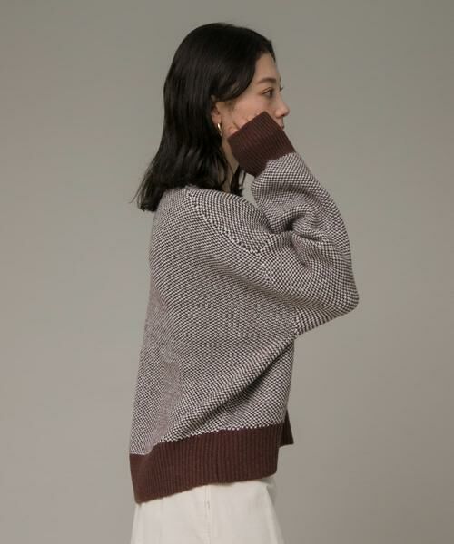 Sonny Label / サニーレーベル ニット・セーター | バーズアイジャガードニットプルオーバー | 詳細4