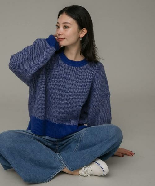Sonny Label / サニーレーベル ニット・セーター | バーズアイジャガードニットプルオーバー | 詳細12