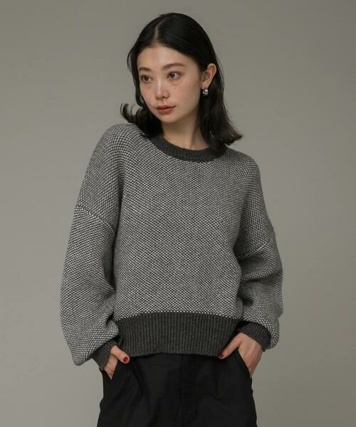 Sonny Label / サニーレーベル ニット・セーター | バーズアイジャガードニットプルオーバー | 詳細28