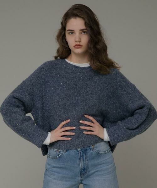 Sonny Label / サニーレーベル ニット・セーター | スパンコールループニットプルオーバー | 詳細13