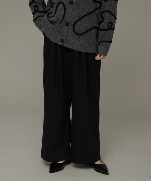 Sonny Label/サニーレーベル 裏起毛イージーワイドパンツ ブラック 36 Sonny Label/サニーレーベル 裏起毛イージーワイドパンツ ブラック 36