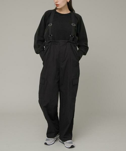 Sonny Label/サニーレーベル サスペンダー付きカーゴパンツ ブラック FREE Sonny Label/サニーレーベル サスペンダー付きカーゴパンツ ブラック FREE