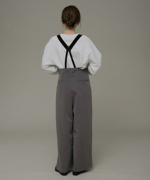Sonny Label / サニーレーベル その他パンツ | サスペンダー付きタックパンツ | 詳細25