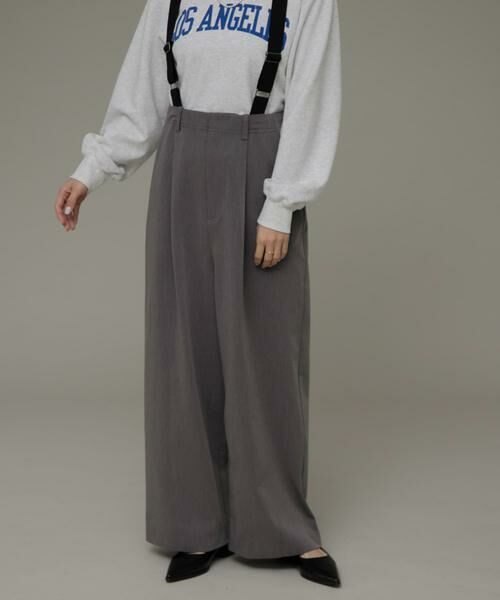 Sonny Label / サニーレーベル その他パンツ | サスペンダー付きタックパンツ | 詳細18