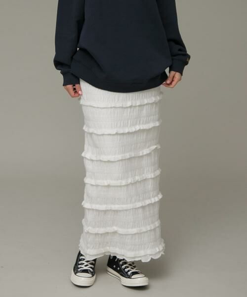 Sonny Label / サニーレーベル スカート | ニットレースイージースカート | 詳細1
