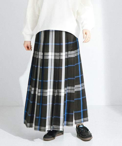 Sonny Label/サニーレーベル 『低身長向けも展開』チェックプリーツイージースカート ブラック系その他 38 Sonny Label/サニーレーベル 『低身長向けも展開』チェックプリーツイージースカート ブラック系その他 38