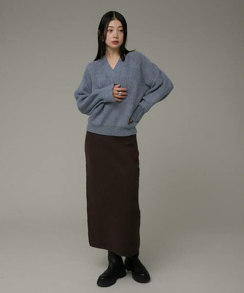 Sonny Label / サニーレーベル スカート | 『洗濯可』ラメニットリブロングスカート | 詳細7