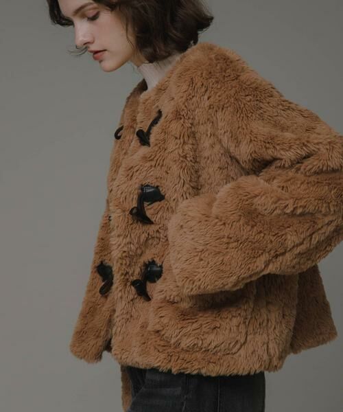 Sonny Label / サニーレーベル その他アウター | ノーカラーフェイクファーコート | 詳細11