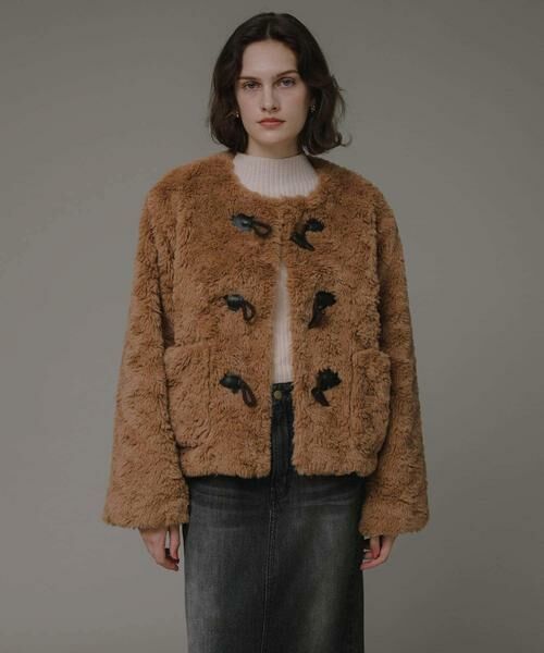 Sonny Label / サニーレーベル その他アウター | ノーカラーフェイクファーコート | 詳細12