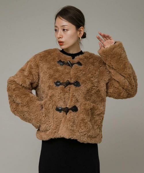 Sonny Label / サニーレーベル その他アウター | ノーカラーフェイクファーコート | 詳細2