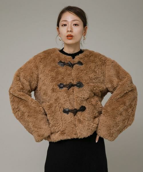 Sonny Label / サニーレーベル その他アウター | ノーカラーフェイクファーコート | 詳細3