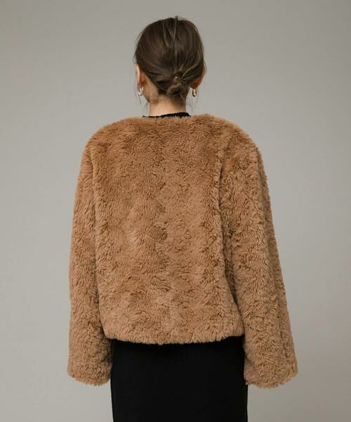 Sonny Label / サニーレーベル その他アウター | ノーカラーフェイクファーコート | 詳細5