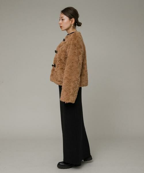 Sonny Label / サニーレーベル その他アウター | ノーカラーフェイクファーコート | 詳細8