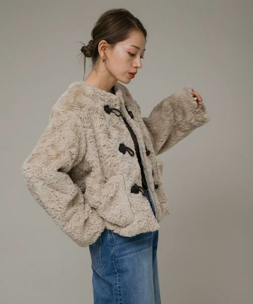 Sonny Label / サニーレーベル その他アウター | ノーカラーフェイクファーコート | 詳細22