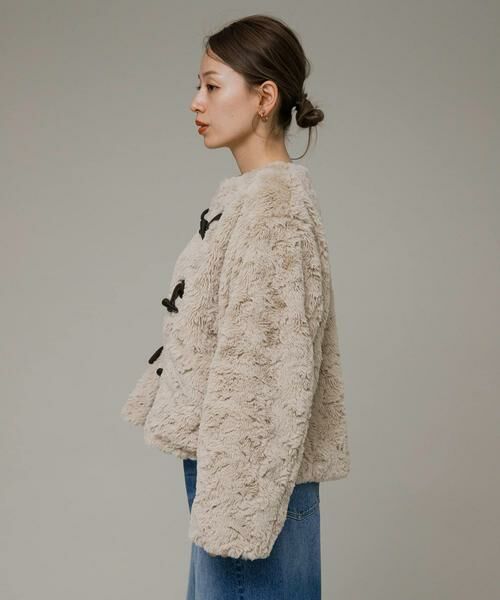 Sonny Label / サニーレーベル その他アウター | ノーカラーフェイクファーコート | 詳細23