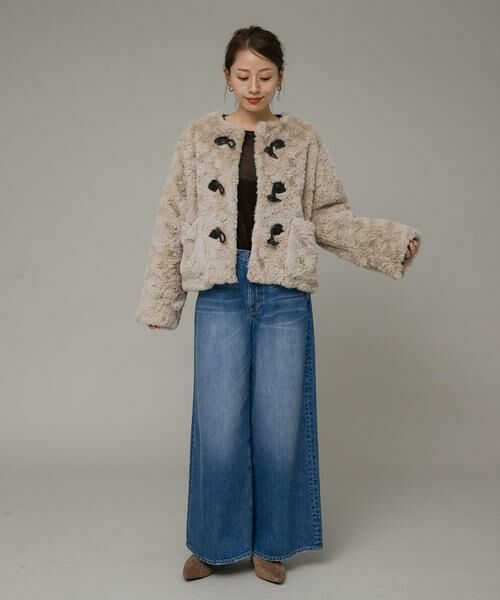 Sonny Label / サニーレーベル その他アウター | ノーカラーフェイクファーコート | 詳細25