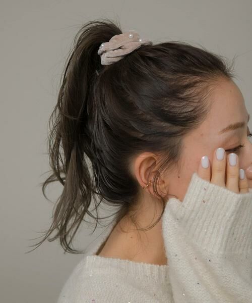 Sonny Label / サニーレーベル ヘアゴム・シュシュ | パール付きシュシュ | 詳細4