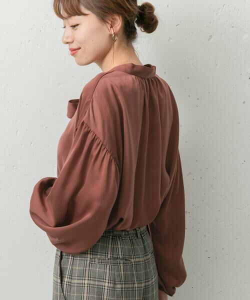Sonny Label / サニーレーベル シャツ・ブラウス | 2WAYスタンドカラーボウタイブラウス | 詳細1