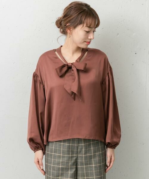 Sonny Label / サニーレーベル シャツ・ブラウス | 2WAYスタンドカラーボウタイブラウス | 詳細4