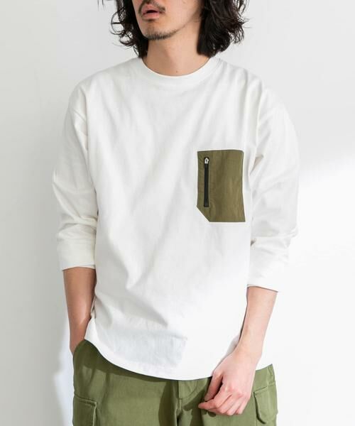 Sonny Label / サニーレーベル Tシャツ | ナイロンポケット切替ロングスリーブTEE | 詳細1