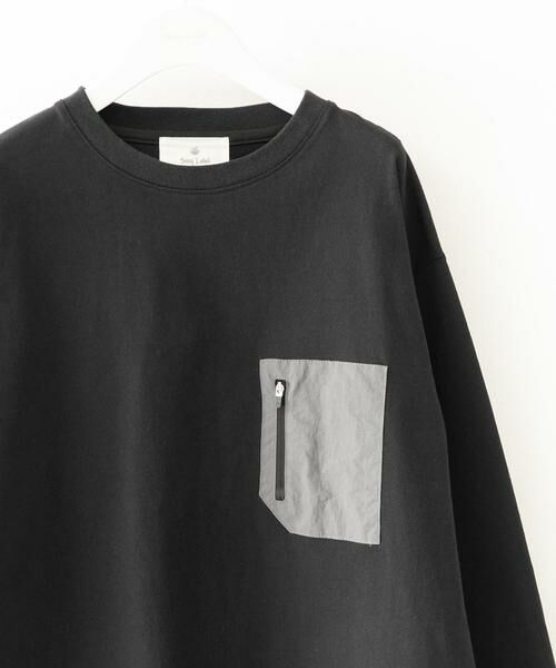 Sonny Label / サニーレーベル Tシャツ | ナイロンポケット切替ロングスリーブTEE(ブラック)