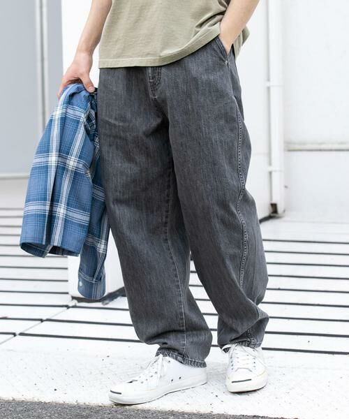 Sonny Label/サニーレーベル デニムバレルパンツ グレー M Sonny Label/サニーレーベル デニムバレルパンツ グレー M