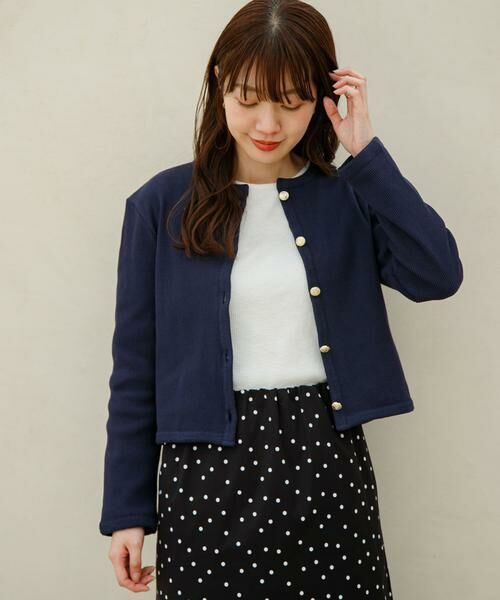 Sonny Label / サニーレーベル カーディガン・ボレロ | 『WEB/一部店舗限定』金ボタンワッフルカーディガン | 詳細2