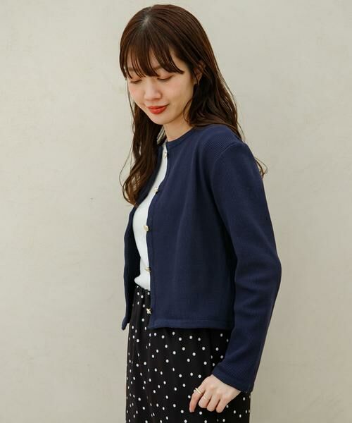 Sonny Label / サニーレーベル カーディガン・ボレロ | 『WEB/一部店舗限定』金ボタンワッフルカーディガン | 詳細3