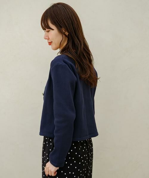 Sonny Label / サニーレーベル カーディガン・ボレロ | 『WEB/一部店舗限定』金ボタンワッフルカーディガン | 詳細4