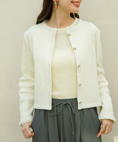 Sonny Label / サニーレーベル カーディガン・ボレロ | 『WEB/一部店舗限定』金ボタンワッフルカーディガン | 詳細18