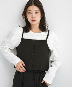 Sonny Label / サニーレーベル Tシャツ | パフスリーブフライス/ジャガードロングTシャツ