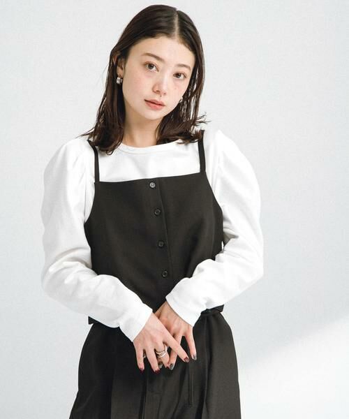 Sonny Label / サニーレーベル Tシャツ | パフスリーブフライス/ジャガードロングTシャツ | 詳細2