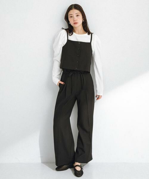 Sonny Label / サニーレーベル Tシャツ | パフスリーブフライス/ジャガードロングTシャツ | 詳細6