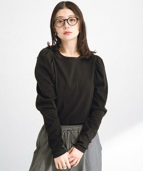 Sonny Label / サニーレーベル Tシャツ | パフスリーブフライス/ジャガードロングTシャツ | 詳細10