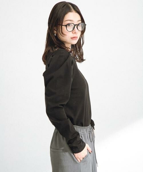 Sonny Label / サニーレーベル Tシャツ | パフスリーブフライス/ジャガードロングTシャツ | 詳細12