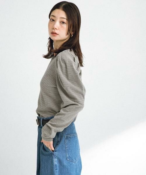 Sonny Label / サニーレーベル Tシャツ | パフスリーブフライス/ジャガードロングTシャツ | 詳細21