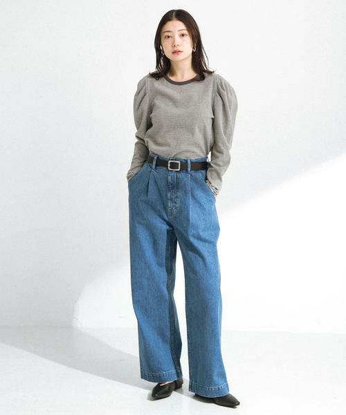 Sonny Label / サニーレーベル Tシャツ | パフスリーブフライス/ジャガードロングTシャツ | 詳細23