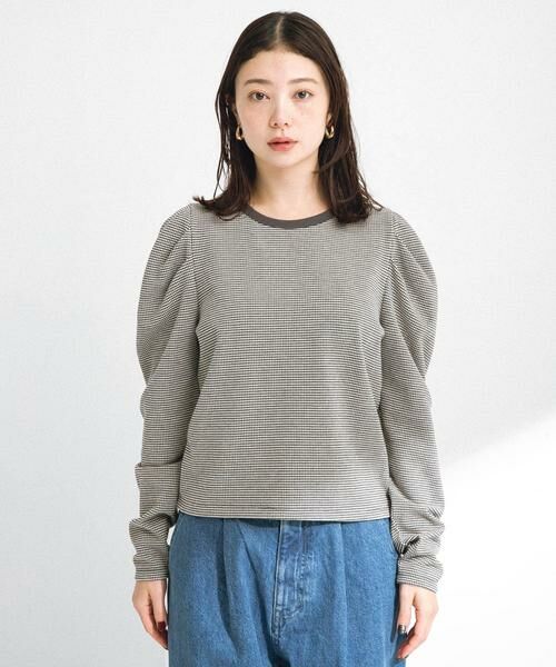 Sonny Label / サニーレーベル Tシャツ | パフスリーブフライス/ジャガードロングTシャツ | 詳細26