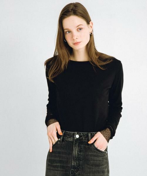 Sonny Label / サニーレーベル Tシャツ | チュールスリーブレイヤードロンTEE | 詳細10