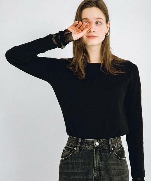 Sonny Label / サニーレーベル Tシャツ | チュールスリーブレイヤードロンTEE | 詳細11