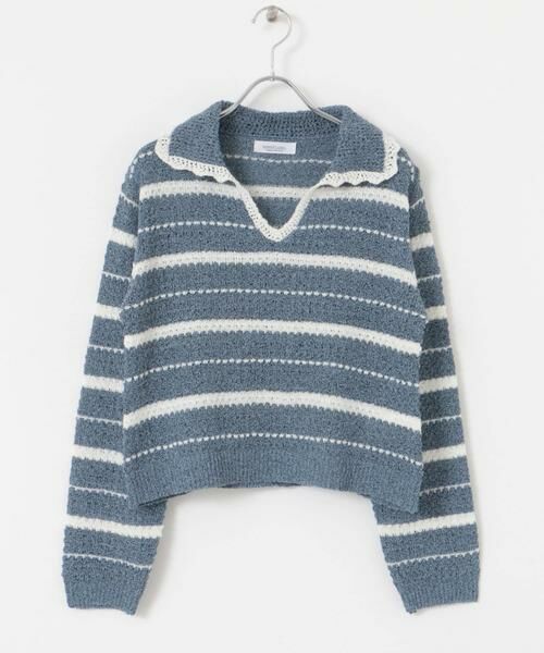 Sonny Label / サニーレーベル ニット・セーター | ブークレボーダーニットプルオーバー | 詳細11