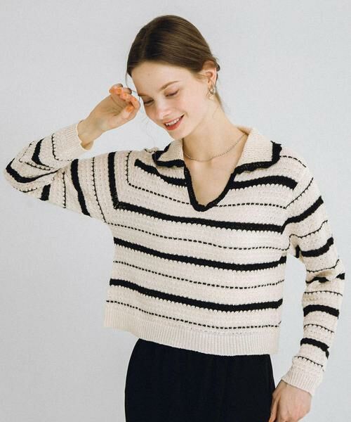 Sonny Label / サニーレーベル ニット・セーター | ブークレボーダーニットプルオーバー | 詳細18