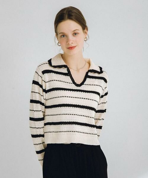 Sonny Label / サニーレーベル ニット・セーター | ブークレボーダーニットプルオーバー | 詳細19