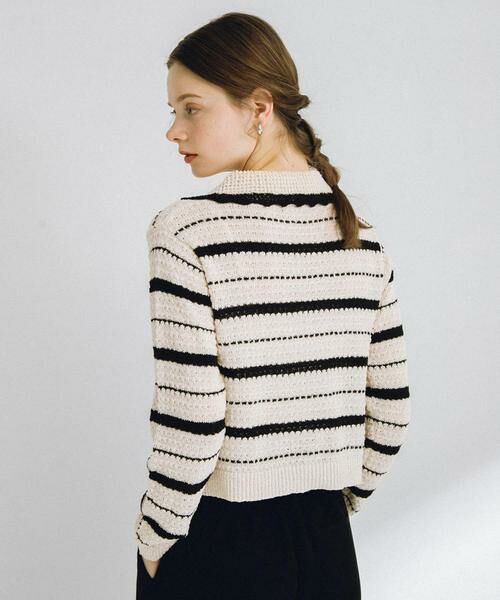 Sonny Label / サニーレーベル ニット・セーター | ブークレボーダーニットプルオーバー | 詳細21