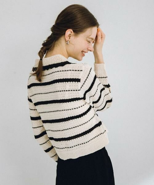 Sonny Label / サニーレーベル ニット・セーター | ブークレボーダーニットプルオーバー | 詳細22