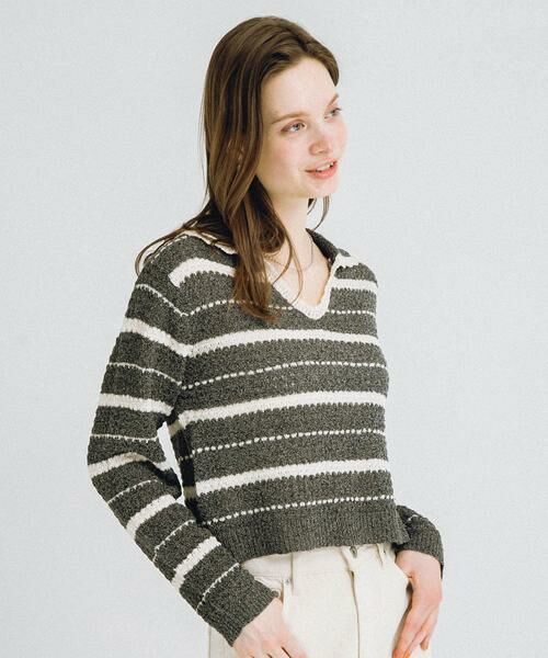 Sonny Label / サニーレーベル ニット・セーター | ブークレボーダーニットプルオーバー | 詳細30
