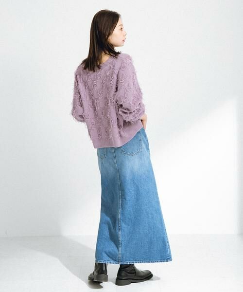 Sonny Label / サニーレーベル カーディガン・ボレロ | フェザーフリンジニットカーディガン | 詳細7